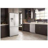 Whirlpool WRF560SEHW French Door Refrigerator, 30 inch Width, 19.7 cu. ft. Capacity, Water Dispenser (Exterior), Ice Dispenser (Freezer Located), White colour