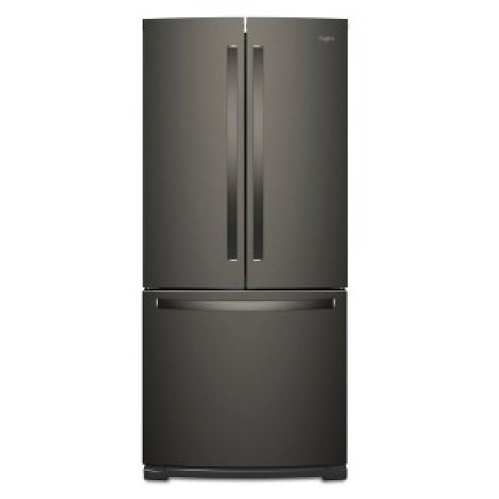 Whirlpool WRF560SFHV French Door Refrigerator, 30 inch Width, 19.7 cu. ft. Capacity, Optional Ice Maker (Special Order), Black Stainless Steel colour