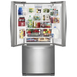 Whirlpool WRF560SFHZ French Door Refrigerator, 30 inch Width, 19.7 cu. ft. Capacity, Optional Ice Maker (Special Order), Stainless Steel colour
