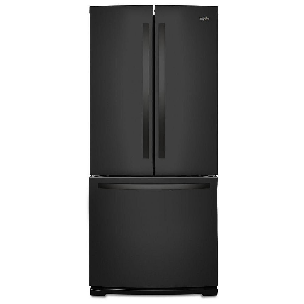 Whirlpool WRF560SMHB French Door Refrigerator, 30 inch Width, 19.7 cu. ft. Capacity, Ice Dispenser (Freezer Located), Black colour