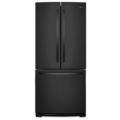 Whirlpool WRF560SMHB French Door Refrigerator, 30 inch Width, 19.7 cu. ft. Capacity, Ice Dispenser (Freezer Located), Black colour