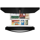Whirlpool WRF560SMHB French Door Refrigerator, 30 inch Width, 19.7 cu. ft. Capacity, Ice Dispenser (Freezer Located), Black colour