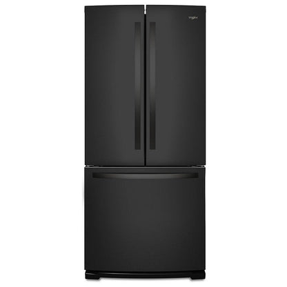 Whirlpool WRF560SMHB French Door Refrigerator, 30 inch Width, 19.7 cu. ft. Capacity, Ice Dispenser (Freezer Located), Black colour