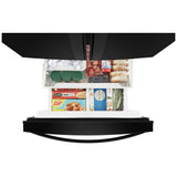 Whirlpool WRF560SMHB French Door Refrigerator, 30 inch Width, 19.7 cu. ft. Capacity, Ice Dispenser (Freezer Located), Black colour