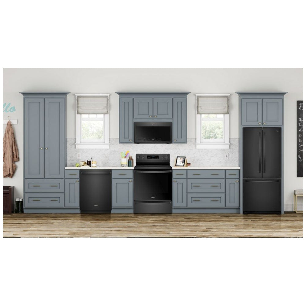 Whirlpool WRF560SMHB French Door Refrigerator, 30 inch Width, 19.7 cu. ft. Capacity, Ice Dispenser (Freezer Located), Black colour