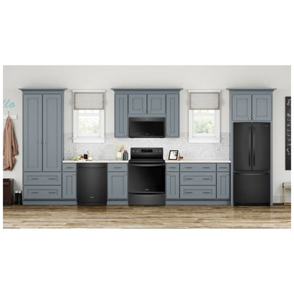 Whirlpool WRF560SMHB French Door Refrigerator, 30 inch Width, 19.7 cu. ft. Capacity, Ice Dispenser (Freezer Located), Black colour