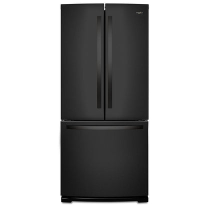Whirlpool WRF560SMHB French Door Refrigerator, 30 inch Width, 19.7 cu. ft. Capacity, Ice Dispenser (Freezer Located), Black colour