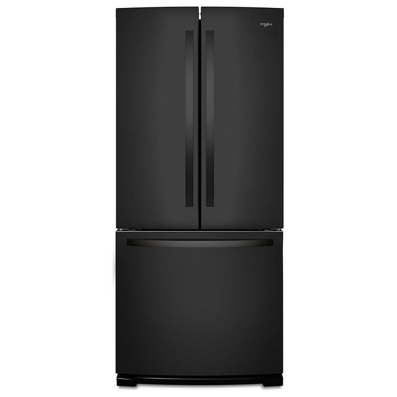 Whirlpool WRF560SMHB French Door Refrigerator, 30 inch Width, 19.7 cu. ft. Capacity, Ice Dispenser (Freezer Located), Black colour