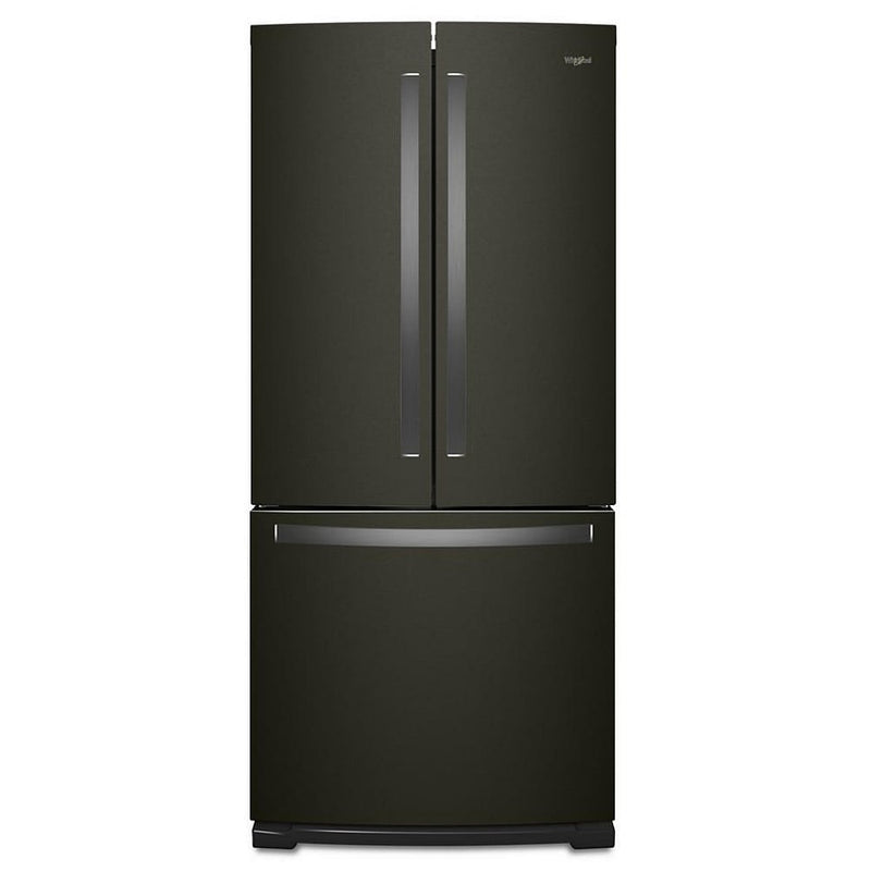 Whirlpool WRF560SMHV French Door Refrigerator, 30 inch Width, 19.7 cu. ft. Capacity, Ice Dispenser (Freezer Located), Black Stainless Steel colour