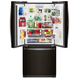 Whirlpool WRF560SMHV French Door Refrigerator, 30 inch Width, 19.7 cu. ft. Capacity, Ice Dispenser (Freezer Located), Black Stainless Steel colour
