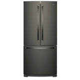 Whirlpool WRF560SMHV French Door Refrigerator, 30 inch Width, 19.7 cu. ft. Capacity, Ice Dispenser (Freezer Located), Black Stainless Steel colour