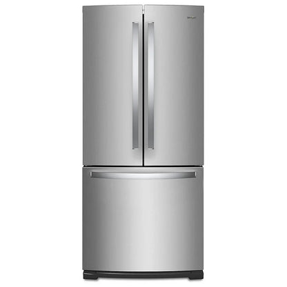 Whirlpool WRF560SMHZ 法式门冰箱，30 英寸宽，19.7 立方英尺容量，制冰机（位于冷冻室），不锈钢颜色