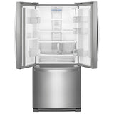 Whirlpool WRF560SMHZ French Door Refrigerator, 30 inch Width, 19.7 cu. ft. Capacity, Ice Dispenser (Freezer Located), Stainless Steel colour