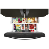 Whirlpool WRF757SDHV French Door Refrigerator, 36 inch Width, 26.8 cu. ft. Capacity, Water Dispenser (Exterior), Ice Dispenser (Thru Door), Black Stainless Steel colour