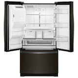 Whirlpool WRF757SDHV French Door Refrigerator, 36 inch Width, 26.8 cu. ft. Capacity, Water Dispenser (Exterior), Ice Dispenser (Thru Door), Black Stainless Steel colour