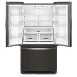 Whirlpool WRFC2036RV French Door Refrigerator, 36 inch Width, 20 cu. ft. Capacity, Counter Depth, Water Dispenser (Interior), Ice Dispenser (Freezer Located), ENERGY STAR Certified, Black Stainless Steel colour
