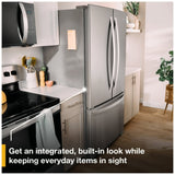 Whirlpool WRFC2036RV French Door Refrigerator, 36 inch Width, 20 cu. ft. Capacity, Counter Depth, Water Dispenser (Interior), Ice Dispenser (Freezer Located), ENERGY STAR Certified, Black Stainless Steel colour