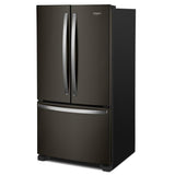 Whirlpool WRFC2036RV French Door Refrigerator, 36 inch Width, 20 cu. ft. Capacity, Counter Depth, Water Dispenser (Interior), Ice Dispenser (Freezer Located), ENERGY STAR Certified, Black Stainless Steel colour