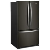 Whirlpool WRFC2036RV French Door Refrigerator, 36 inch Width, 20 cu. ft. Capacity, Counter Depth, Water Dispenser (Interior), Ice Dispenser (Freezer Located), ENERGY STAR Certified, Black Stainless Steel colour