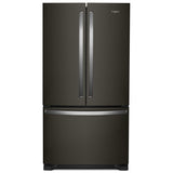 Whirlpool WRFC2036RV French Door Refrigerator, 36 inch Width, 20 cu. ft. Capacity, Counter Depth, Water Dispenser (Interior), Ice Dispenser (Freezer Located), ENERGY STAR Certified, Black Stainless Steel colour