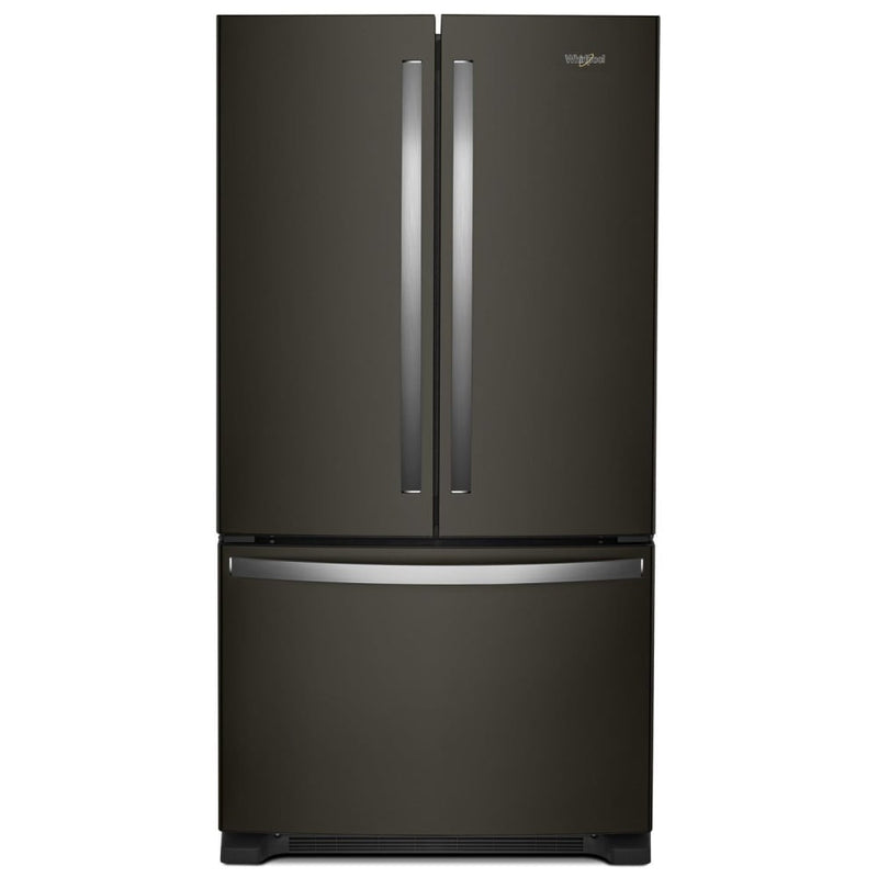 Whirlpool WRFC2036RV French Door Refrigerator, 36 inch Width, 20 cu. ft. Capacity, Counter Depth, Water Dispenser (Interior), Ice Dispenser (Freezer Located), ENERGY STAR Certified, Black Stainless Steel colour