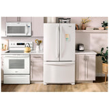 Whirlpool WRFC2036RW French Door Refrigerator, 36 inch Width, 20 cu. ft. Capacity, Counter Depth, Water Dispenser (Interior), Ice Dispenser (Freezer Located), ENERGY STAR Certified, White colour
