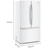 Whirlpool WRFC3036RW 36" Counter Depth 3-Door French Door Refrigerator 24 cu. ft.