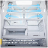 Whirlpool WRFC5036RW French Door Refrigerator, 36 inch Width, 23.4 cu. ft. Capacity, Counter Depth, Water Dispenser (Exterior), Ice Dispenser (Thru Door), ENERGY STAR Certified, White colour