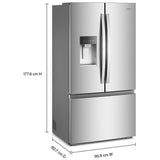 Whirlpool WRFC7036RZ French Door Refrigerator, 36 inch Width, 23.4 cu. ft. Capacity, Counter Depth, Water Dispenser (Exterior), Ice Dispenser (Thru Door), ENERGY STAR Certified, Fingerprint-Resistant Stainless colour