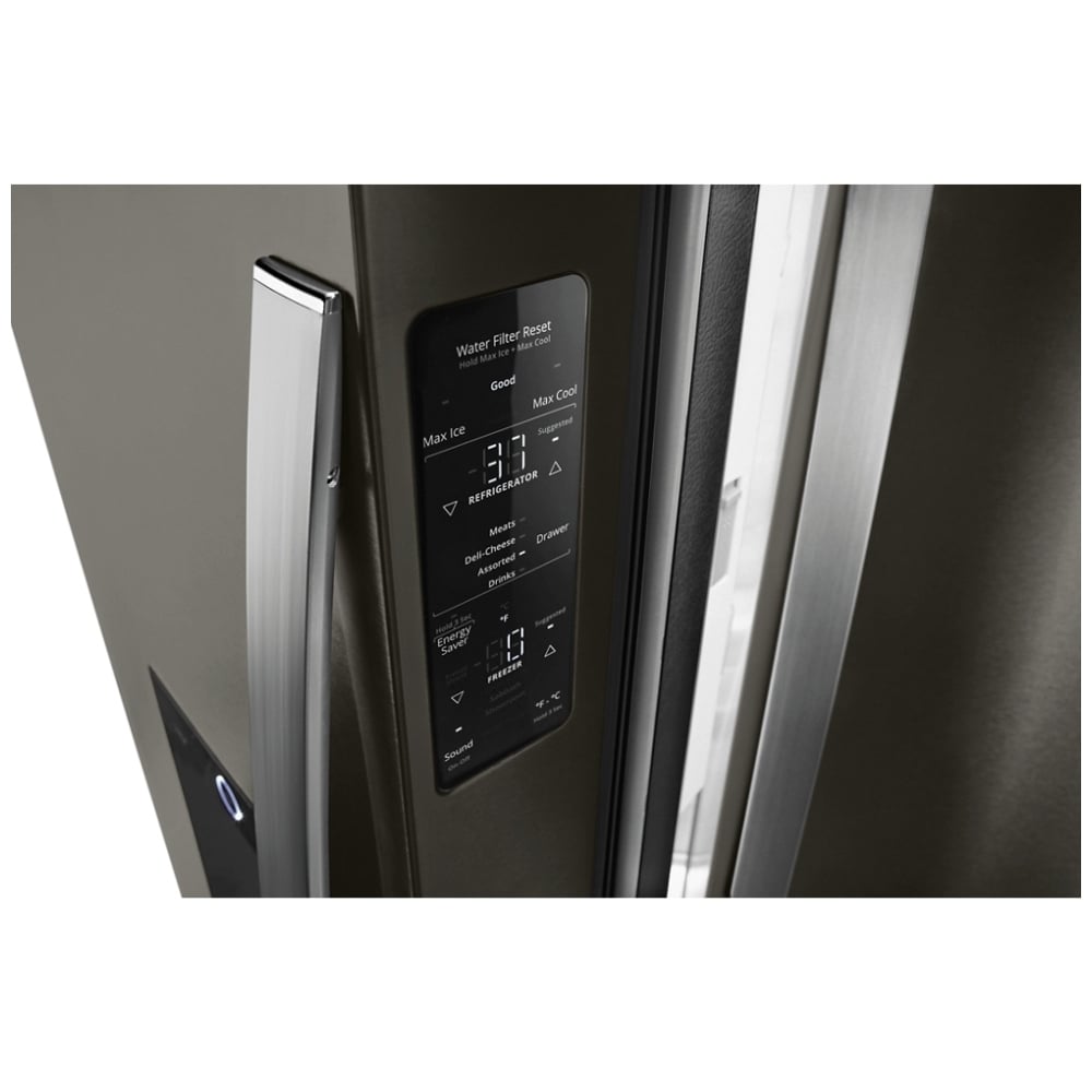 Whirlpool WRFC9636RV French Door Refrigerator, 36 inch Width, ENERGY STAR Certified, Counter Depth, 23.8 cu. ft. Capacity, Black Stainless Steel colour