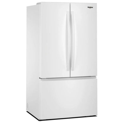 Whirlpool WRFF3136SW 法式门冰箱，36 英寸宽，能源之星认证，31 立方英尺容量，制冰机（位于冷冻室），白色
