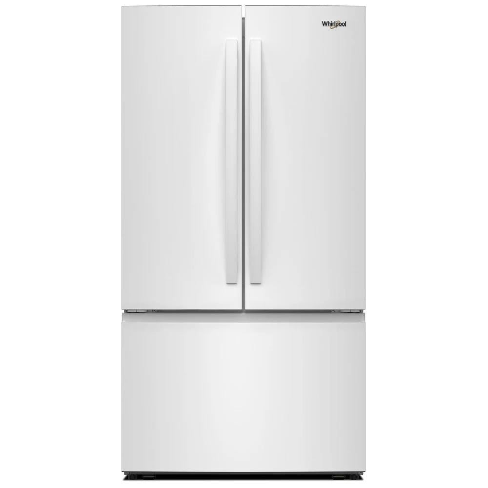 Whirlpool WRFF3136SW 法式门冰箱，36 英寸宽，能源之星认证，31 立方英尺容量，制冰机（位于冷冻室），白色