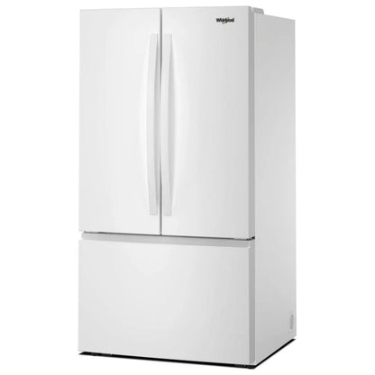Whirlpool WRFF3136SW 法式门冰箱，36 英寸宽，能源之星认证，31 立方英尺容量，制冰机（位于冷冻室），白色