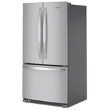 Whirlpool WRFF3236RZ French Door Refrigerator, 36 inch Width, 25.2 cu. ft. Capacity, Water Dispenser (Interior), Ice Dispenser (Freezer Located), ENERGY STAR Certified, Stainless Steel colour