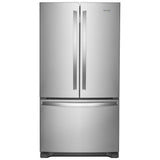 Whirlpool WRFF3236RZ French Door Refrigerator, 36 inch Width, 25.2 cu. ft. Capacity, Water Dispenser (Interior), Ice Dispenser (Freezer Located), ENERGY STAR Certified, Stainless Steel colour