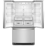 Whirlpool WRFF3236RZ French Door Refrigerator, 36 inch Width, 25.2 cu. ft. Capacity, Water Dispenser (Interior), Ice Dispenser (Freezer Located), ENERGY STAR Certified, Stainless Steel colour