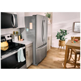 Whirlpool WRFF3236RZ French Door Refrigerator, 36 inch Width, 25.2 cu. ft. Capacity, Water Dispenser (Interior), Ice Dispenser (Freezer Located), ENERGY STAR Certified, Stainless Steel colour