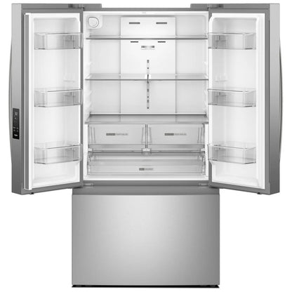 Whirlpool WRFF3336SZ French Door Refrigerator, 36 inch Width, ENERGY STAR Certified, 31 cu. ft. Capacity, Water Dispenser (Interior), Ice Dispenser (Freezer Located), FingerPrint Resistant Stainless Steel colour