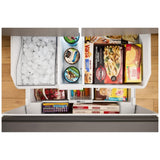 Whirlpool WRFF3336SZ French Door Refrigerator, 36 inch Width, 31 cu. ft. Capacity, Water Dispenser (Interior), Ice Dispenser (Freezer Located), ENERGY STAR Certified, FingerPrint Resistant Stainless Steel colour
