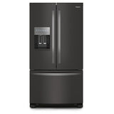 Whirlpool WRFF3436RV French Door Refrigerator, 36 inch Width, 24.7 cu. ft. Capacity, Water Dispenser (Exterior), Ice Dispenser (Thru Door), ENERGY STAR Certified, Black Stainless Steel colour