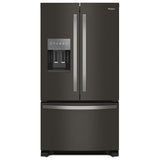 Whirlpool WRFF3436RV French Door Refrigerator, 36 inch Width, 24.7 cu. ft. Capacity, Water Dispenser (Exterior), Ice Dispenser (Thru Door), ENERGY STAR Certified, Black Stainless Steel colour