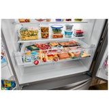 Whirlpool WRFF3436RV French Door Refrigerator, 36 inch Width, 24.7 cu. ft. Capacity, Water Dispenser (Exterior), Ice Dispenser (Thru Door), ENERGY STAR Certified, Black Stainless Steel colour