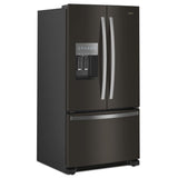 Whirlpool WRFF3436RV French Door Refrigerator, 36 inch Width, 24.7 cu. ft. Capacity, Water Dispenser (Exterior), Ice Dispenser (Thru Door), ENERGY STAR Certified, Black Stainless Steel colour