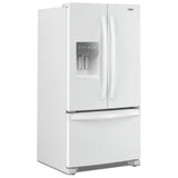 Whirlpool WRFF3436RW French Door Refrigerator, 36 inch Width, 24.7 cu. ft. Capacity, Water Dispenser (Exterior), Ice Dispenser (Thru Door), ENERGY STAR Certified, White colour
