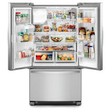Whirlpool WRFF3436RZ French Door Refrigerator, 36 inch Width, 24.7 cu. ft. Capacity, Water Dispenser (Exterior), Ice Dispenser (Thru Door), ENERGY STAR Certified, Stainless Steel colour