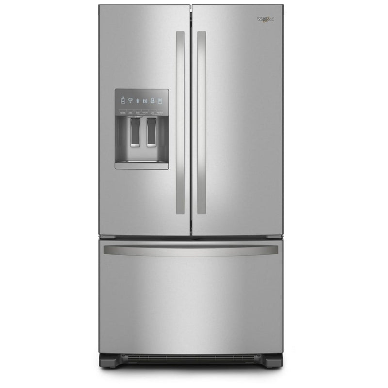 Whirlpool WRFF3436RZ French Door Refrigerator, 36 inch Width, 24.7 cu. ft. Capacity, Water Dispenser (Exterior), Ice Dispenser (Thru Door), ENERGY STAR Certified, Stainless Steel colour