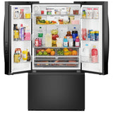 Whirlpool WRFF3536SV French Door Refrigerator, 36 inch Width, 30 cu. ft. Capacity, Water Dispenser (Exterior), Ice Dispenser (Thru Door), ENERGY STAR Certified, FingerPrint Resistant Black Stainless Steel colour