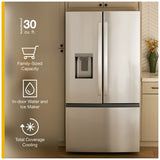 Whirlpool WRFF3536SV French Door Refrigerator, 36 inch Width, 30 cu. ft. Capacity, Water Dispenser (Exterior), Ice Dispenser (Thru Door), ENERGY STAR Certified, FingerPrint Resistant Black Stainless Steel colour