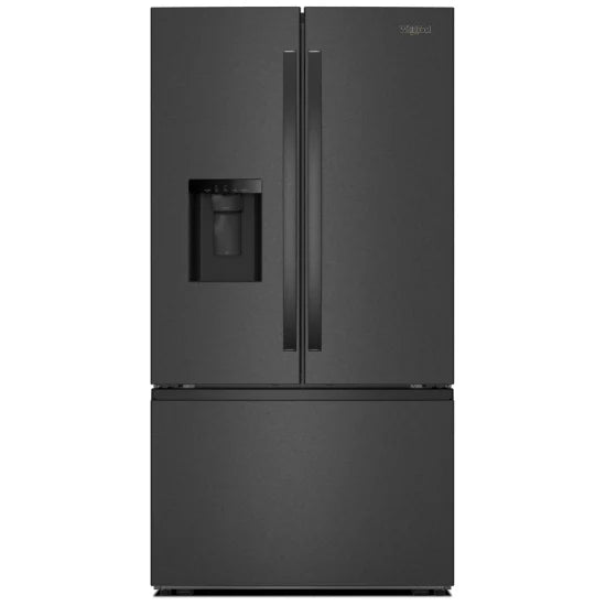 Whirlpool WRFF3536SV French Door Refrigerator, 36 inch Width, 30 cu. ft. Capacity, Water Dispenser (Exterior), Ice Dispenser (Thru Door), ENERGY STAR Certified, FingerPrint Resistant Black Stainless Steel colour