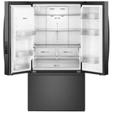 Whirlpool WRFF3536SV French Door Refrigerator, 36 inch Width, 30 cu. ft. Capacity, Water Dispenser (Exterior), Ice Dispenser (Thru Door), ENERGY STAR Certified, FingerPrint Resistant Black Stainless Steel colour
